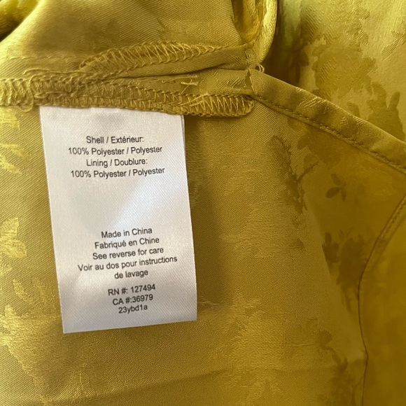 Heartloom NWT Citron Jacquard Satin Sleeveless Halter Top - Picture 5 of 5